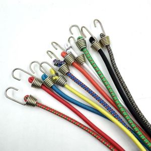 10 High Elasticity  Elastic Bungee Cords With Carabiner Luggage Cord 25.5cm Luggage Packing Ropes Camping Accessories ﻿