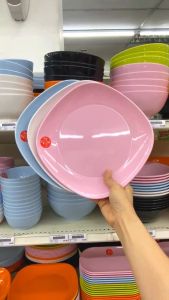 12ใบ จานเมลามีน จานทรงสี่เหลี่ยม - มูมมน 9นิ้ว จานข้าว จานร้านอาหาร ตราม้าทอง Golden Horse Melamine Dinner Plate 9 Inch x 12 ประเภท