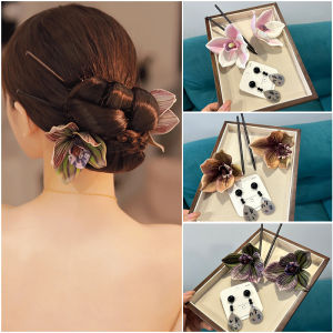 Chuchu Bride Original Design Chinese Style Bridal Hair Accessories Set with Simulation Flower Styling for Weddings