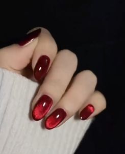 เลือดนก ถุงเชื้อ สีทาเล็บเจล Cateye สีเจลลูกแก้ว โทนแดง RR