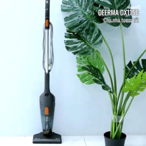 Máy Hút Bụi Cầm Tay Deerma DX115C - Cây Hút Bụi Mini Có Dây Với 3 Loại Đầu Hút Tiện Dụng