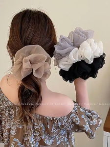 Lazy Fluffy Fairy Soft Yarn Scrunchies Hair Ties Hair Accessories Ponytail for Girls