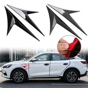 A Pair V Shape Universal Fits Car Side Fender Vent Sticker Car Body Decoration Auto Bonnet Air Intake Flow Hood Scoop Cover