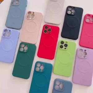 ✨2025มาใหม่.ใช้ดี✨เคสไอโฟน16 เคสซิลิโคนเหลวแม่เหล็ก แม่เหล็ก สำหรับ เคสไอโฟน เคส iphone 16 15 14 13 12 11 pro promax plus