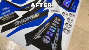 Decal Klx Gordon SUPERMOTO BIRU HOLOGRAM D-A5-090