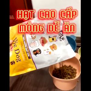 1KG Thức ăn hạt CHÓ PETVIE bổ sung DẦU CÁ HồI và RAU Củ giúp Lông khỏe giảm rụng giảm chảy nước mắt