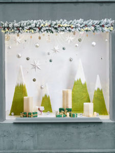 Foldable Christmas Tree Creative Decoration Display Window Apparel Store Holiday Scene Arrangement Plush Tree Ornament