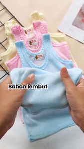 12pcs - Kaos Dalam Bayi & Anak 1-5 Tahun S-XXL Singlet Warna Polos Murah