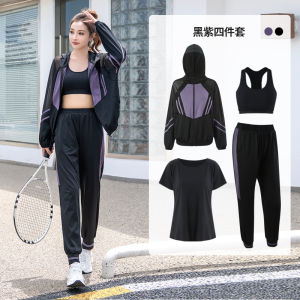 Womens Loose Large Size Running Yoga Set Quick Dry Sweat Absorbent Gymnastics Sports Wear Morning Run Fitness Ensemble