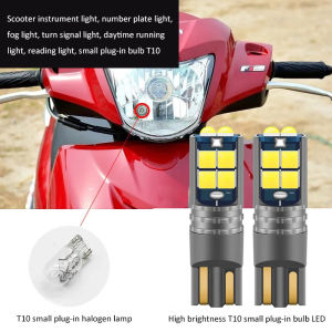 1PCS T10 W5W LED parking light for MOTO park light Fog Lamp turn signal Side Marker Lamp Daylight LED Bulb white yellow