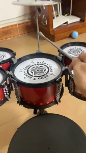 Children Kids Jazz Drum Set Musical Educational Instrument Toy 5 Drums Small Stool for Boys Girls