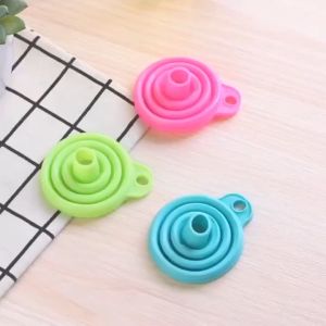 CM02 - Corong Bulat Lipat Air Karet Silikon Minyak Collapsible Mini Funnel