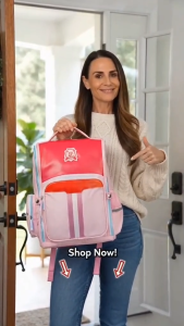 CJY SHOP#9413 Fashion canvas 17inchees backpack for KIDS designed primarily for elementary school students.