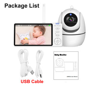 Video Baby Monitor with Cam and Audio5" Display Baby Monitor No WiFiRemote Pan-Tilt-Zoom Baby Camera Night Vision2-Way Talk