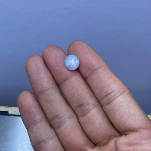 6550-MỘT VIÊN SAPHIA SAO TRẮNG ( THIÊN NHIÊN ) không xử lý  bán trong suốt ( có rạn âm bên trong)