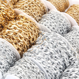 5Yards/Roll Aluminum Chains High Quality NK Link Chains For Bracelet Jewelry Connector DIY Necklace Handbag Decoration Accessory