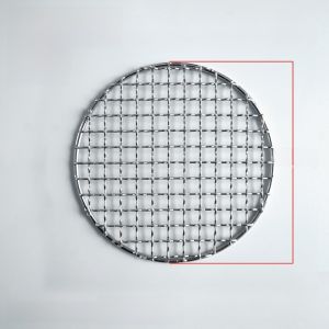Stainless Steel round Korean Style BBQ Grill Net Commercial Smoking Meat Net Tea Stove Roasting Net Barbecue Grill Sheet