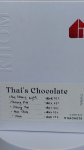 Khom Chocolatier House - Thais Chocolate Boxset (5 Sachets x 40g) (No preservatives / emulsifiers) - Pre-order Available to Maximise Shelf Life