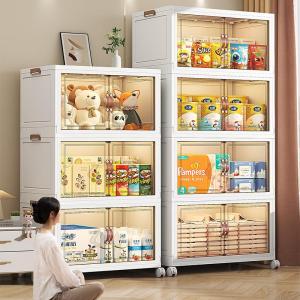 Storage Cabinet Installation-Free Folding Storage Box For Home Locker Snack Storage Cabinet Organizing Clothes Toy Cabinet