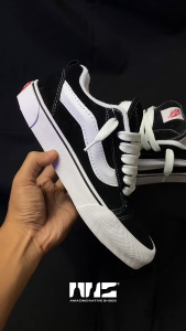 [Terlaris] Sepatu Gemuk Vns Knu Skool Black True White Sepatu Kasual Kekinian Pria Wanita Cocok Buat Sekolah Nongkrong Dan Kerja Tersedia Ukuran 31-43 Kualitas Premium