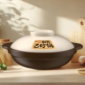 High Temperature Resistant Ceramic Sand Pot Stove Top Gas Cooking Utensil Non-Cracking Home Commercial Use Gas Stove Pot
