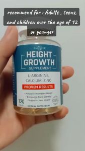 Height growth supplement containing calcium zinc vitamin D3 etc. supports bone growth and joint health improves immunity and strengthens physical fitness 120 capsules.