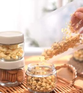 Glass Sealed Jar With Lid Food Grade Candy Snack Storage Jar Kitchen Grain Dry
