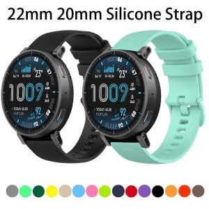 22mm 20mm Silicone Strap for Samsung Watch 7 6 5 4 40mm 44mm Comfortable Band for Huawei Watch 5/4 GT6-5 46mm/Amazfit Active Max