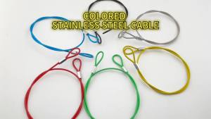 2mm Thick Stainless Steel Wire Rope Sling Cable Lifting Assemblies With Fastened Eye Loops Safety Stainless Steel Tethers