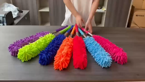 BIN LU Multifunctional Cleaning Duster & Mop | 4-in-1 Sweeper Broom and Towel with Extendable Stainless Steel Handle | Absorbent and Adjustable Cleaning Tool