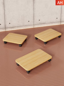 evesigar | Four-wheel Flatbed Trolley Moving Cart