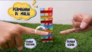 Mainan stack height balok susun stacko tower mini permainan keseimbangan anak block set