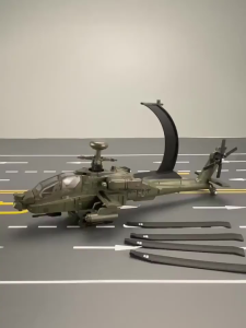 Scale 1/64 Apache gunship AH-64D/Black Hawks UH-60 Helicopter Gunships Alloy Model Toy For children