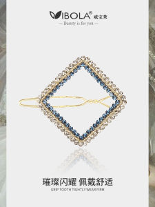 Korean Style Crystal Hair Clips Womens Half Updo Hair Accessories Adorable Fashionable Alloy Embedded Artificial Gem Side Clips