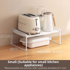 LANJIAOLUO | Space Saving Double Layer Kitchen Storage Rack