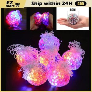 【Fast Shipping】 Grape Squishy Ball Toys Mesh Squeeze Ball Toy Soothing Fidgets Reduced Pressure Toys for Kids Adults Relieving Anxiety Healing