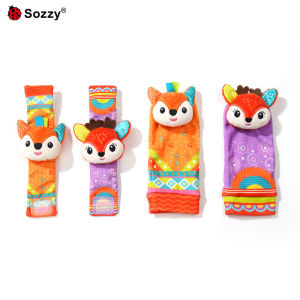 Baby Newborn Gift Wrist and Sock Rattle Toy