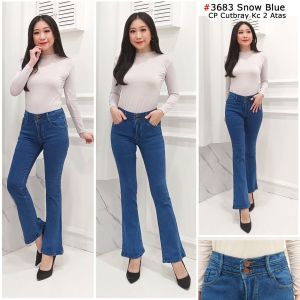 Jeans Wanita Cutbray Kancing 2 Atas Premium