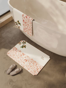 Super Absorbent Bathroom Mat Quick Dry Strong New Chinese Style Home Use Entrance Door Mat Anti Slip Bath Room Floor Mat