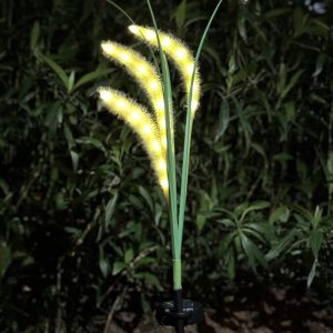 3Head Ground Mounted Solar Dog Tail Grass Light Outdoor LED Solar Lawn Light Suitable For Courtyard And Garden Decoration