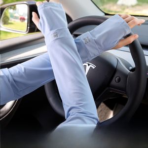 MiiOW | Găng tay chống nắng màu xám MiiOW dành cho nữ khi lái xe máy chống tia UV UPF50+ tay lửng tay áo mát mẻ mùa hè 2025