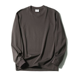 Fall and Winter Black Technology 2024 New Arrival Heating Warm Ginger Antibacterial Lock Temperature Bottoming Shirt Pure Color Men Long Sleeves T-shirt 9252