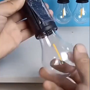 Solar Camping Light Bulb Rechargeable Portable Hiking Outdoor Lamp with Hook Waterproof 3 Modes Light USB Charging Bulb