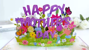 Thiệp 3D Ngày Của Mẹ/ Cha – Thiệp Pop Up Happy Mother’s Day/ Father Day Hoa & Bướm Nghệ Thuật Quà Tặng Ý Nghĩa