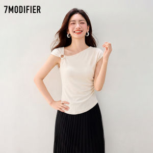 7.Modifier | Áo Thun Len Mỏng Độc Đáo Một Vai