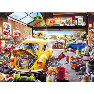 75*50cm Adult Paper Jigsaw Puzzle 1000pcs Car Repair Shop Garage Paintings Stress Relief Entertainment Educational Toys