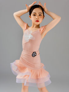 Vatican 2025 Spring Summer New Latin Dance Outfit Childrens Performance Clothes Practice Uniforms Nylon Fabric Girls Clothes