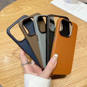 CrashStar Official Leather Hard Shockproof Phone Case For iPhone 16 15 Pro Max 14 Pro Max Business Phone Casing Luxury Phone Cover Shell