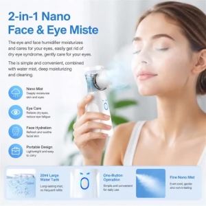 Máy Phun Sương Dưỡng Ẩm Mắt Nano Máy Xông Mặt Chăm Sóc Mắt Máy Tạo Độ Ẩm Làm Dịu Mắt Khô Mặt Nạ Mắt Nhựa Không Cần Điện