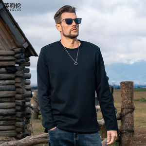 Enjeolon | Forked Hem Round Neck Sweater for Men